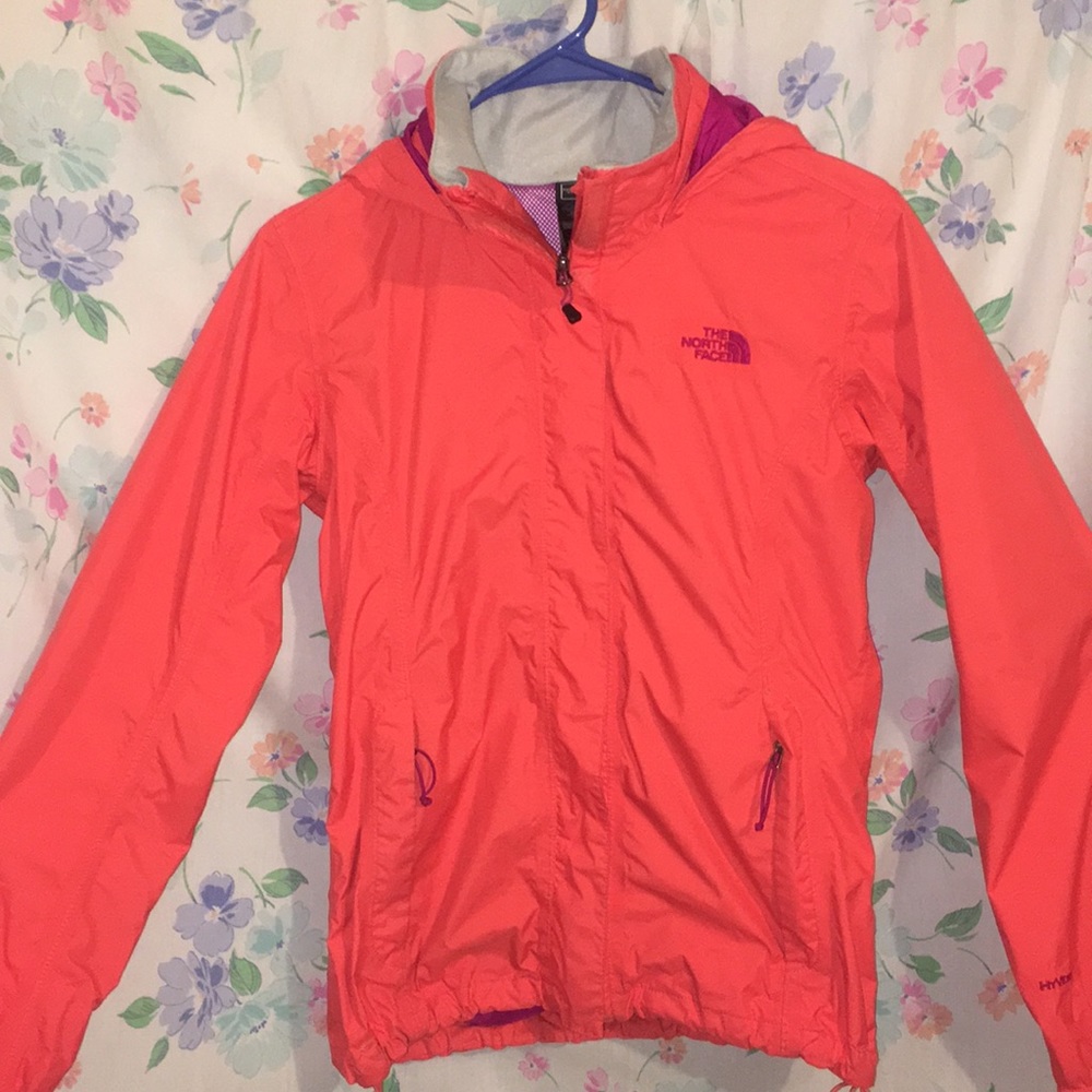 North face windbreaker (coral)